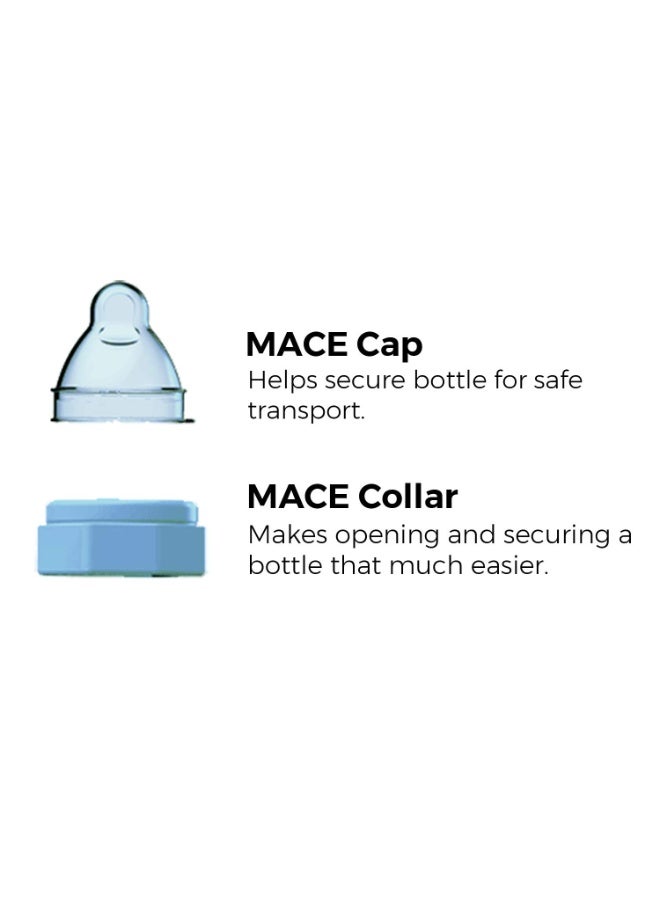 الأزرق جي دبليو زجاجة رضاعة مرنة من السيليكون برقبة عريضة وزجاجات رضاعة مقاومة للحرارة 2 في 1 مع فوهة وقشة وكوب سهل الشرب بمقبض قابل للفصل - كوب تدريب للأطفال مقاوم للتسرب سعة 120 مل، سهل الإمساك به، خالٍ من مادة BPA وزجاجة مقاومة للانسكاب للأطفال من عمر 9 أشهر فما فوق - Image 3